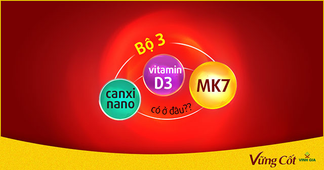 Bộ 3 Canxi nano, Vitamin D3, MK7 có ở đâu ?