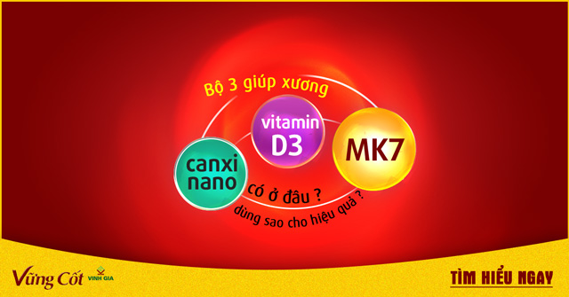 Bộ 3 Canxi nano, vitamin D3, MK7 có ở đâu? Dùng thế nào cho hiệu quả?